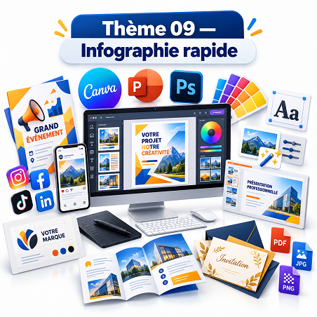 Infographie rapide pour le travail – Canva, PowerPoint & Photoshop